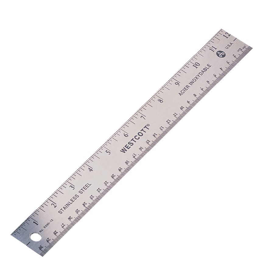 RÈGLE ACIER 30CM DOS LIÈGE - ACCESSOIRES DE BUREAU - ACME UNITED