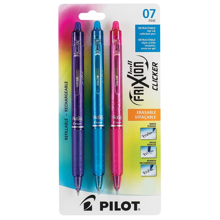 STYLO FRIXION RETRACT. 0.7 PQT DE 3 - INSTRUMENTS D'ECRITURE - PILOT