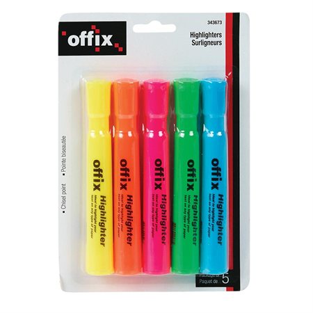 SURLIGNEUR OFFIX ASST. - INSTRUMENTS D'ECRITURE - OFFIX