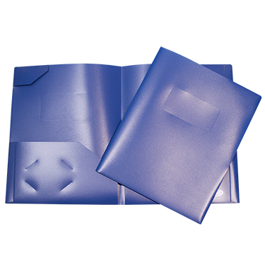 COUVERTURE POLY POCHETTE BLEU - RELIURES & PRESENTATION - Les importations Geocan inc
