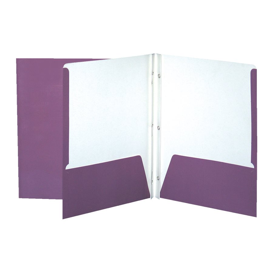 DUO-TANG POCH. LAMINÉ MAUVE - RELIURES & PRESENTATION - IMPORTATIONS GEOCAN INC