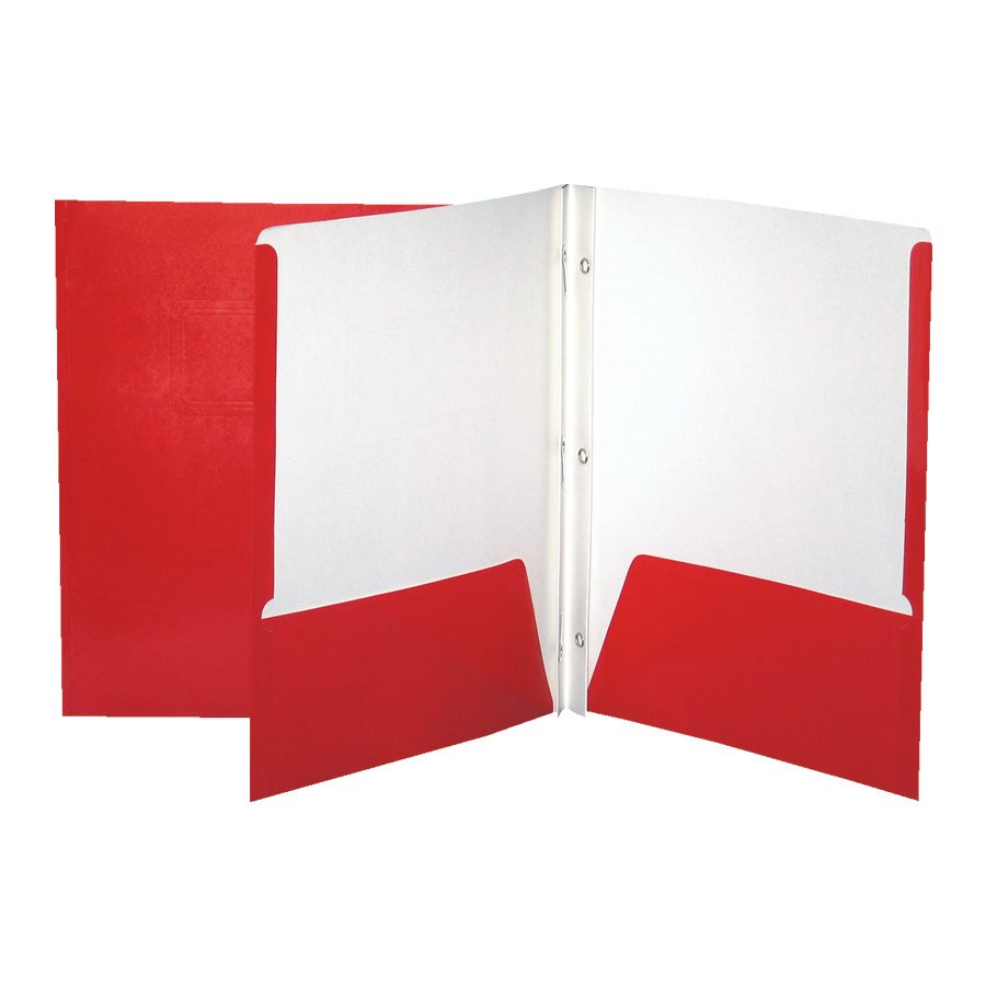 DUO-TANG POCH. LAMINÉ ROUGE - RELIURES & PRESENTATION - IMPORTATIONS GEOCAN INC