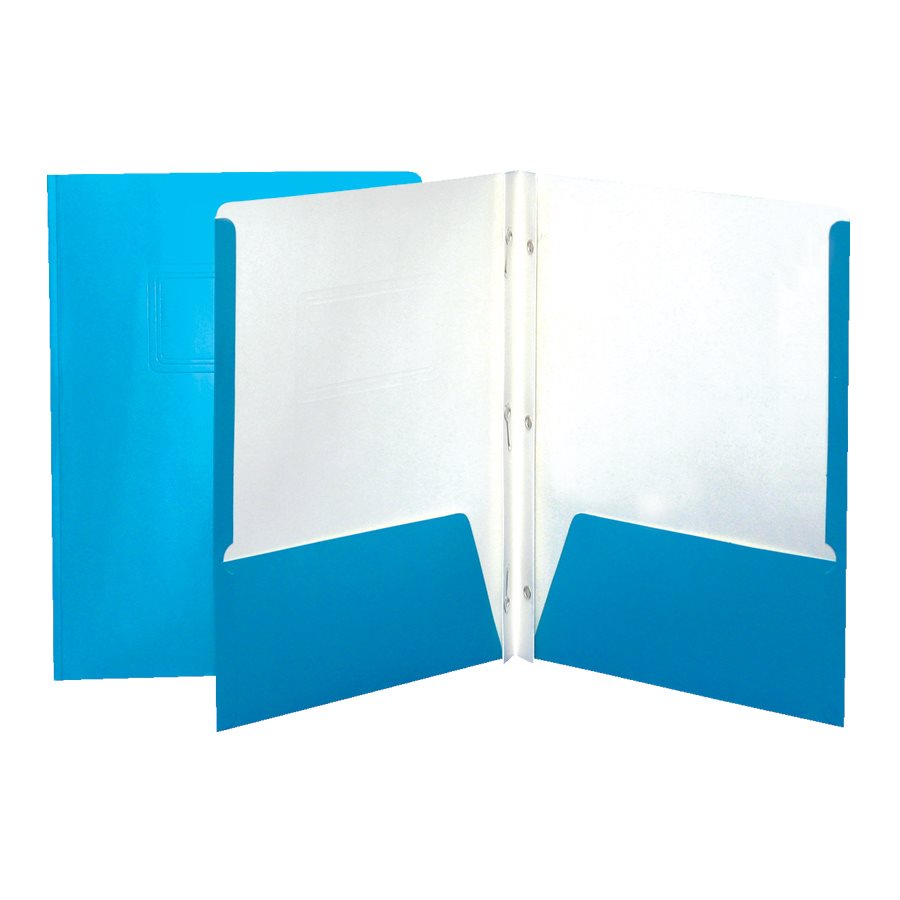 DUO-TANG POCH. LAMINÉ TURQUOISE - RELIURES & PRESENTATION - IMPORTATIONS GEOCAN INC