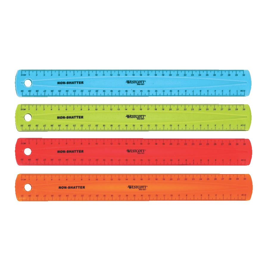 REGLE INCASSABLE 30CM COULEURS ASSORTIES - ACCESSOIRES DE BUREAU - WESTCOTT