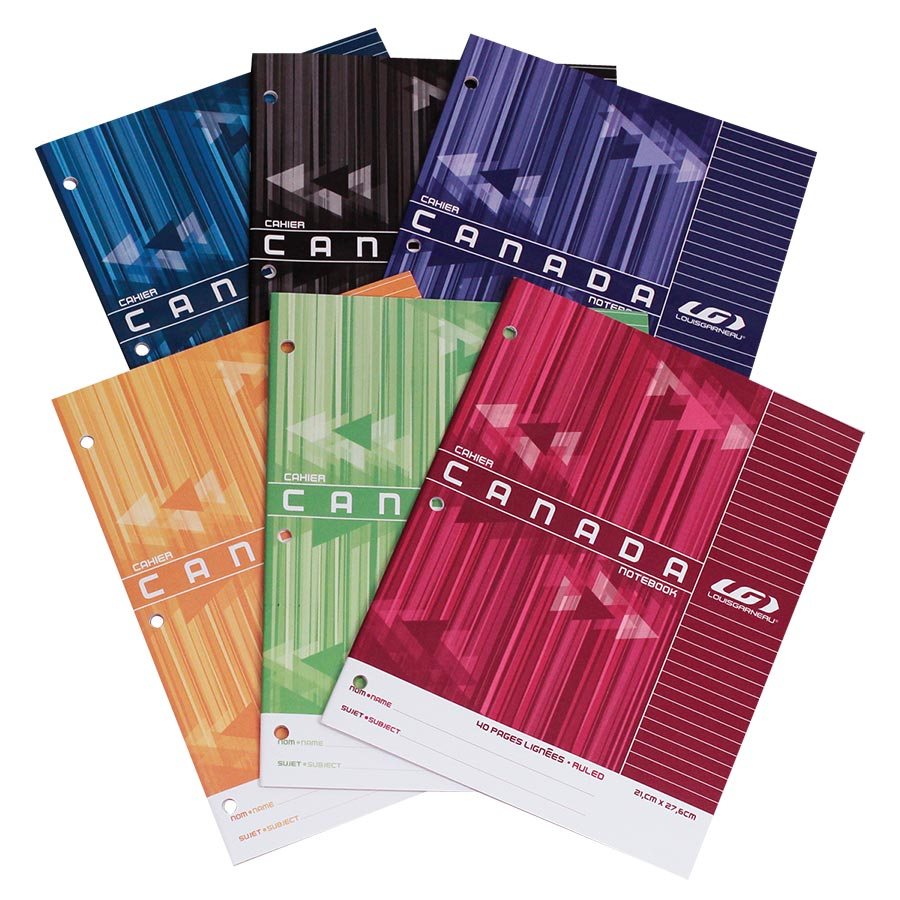 CAHIER CANADA 40 PAGES - SCOLAIRE - IMPORTATIONS GEOCAN INC