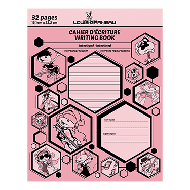 CAIHIER INTERLIGNÉ ROSE # 12928 - SCOLAIRE - IMPORTATIONS GEOCAN INC