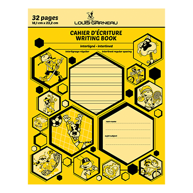 CAHIER INTERLIGNÉ JAUNE # 12928 - SCOLAIRE - IMPORTATIONS GEOCAN INC