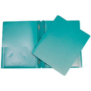 DUO-TANG À POCH. PLASTIQUE VERT - RELIURES & PRESENTATION - IMPORTATIONS GEOCAN INC