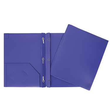 DUO-TANG À POCH. PLASTIQUE VIOLET - RELIURES & PRESENTATION - IMPORTATIONS GEOCAN INC