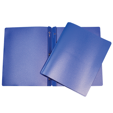 DUO-TANG PLASTIQUE BLEU - RELIURES & PRESENTATION - IMPORTATIONS GEOCAN INC