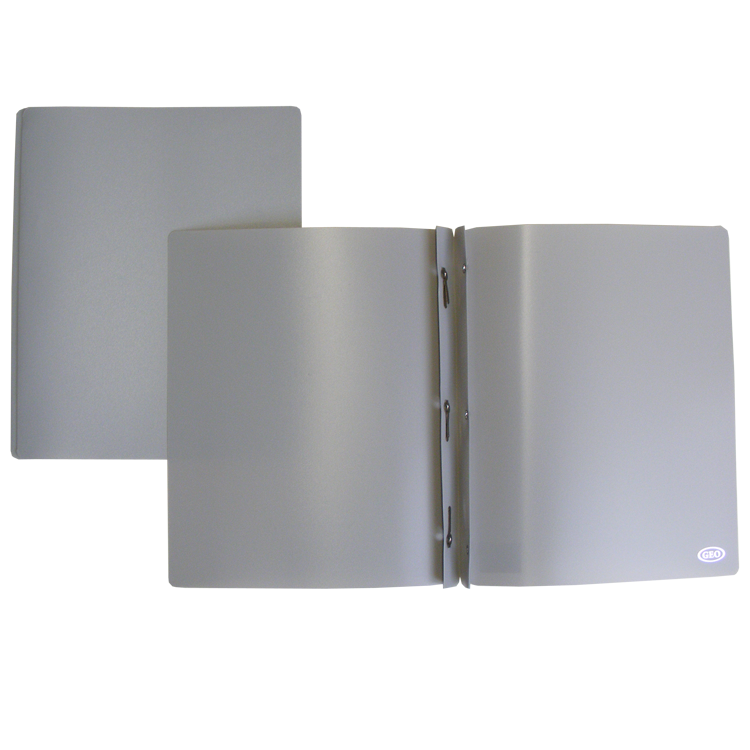DUO-TANG PLASTIQUE GRIS - RELIURES & PRESENTATION - IMPORTATIONS GEOCAN INC