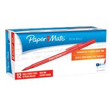 STYLO PAPERMATE ROUGE FIN ( 12 ) - INSTRUMENTS D'ECRITURE - SANFORD CANADA ( PAPERMATE )