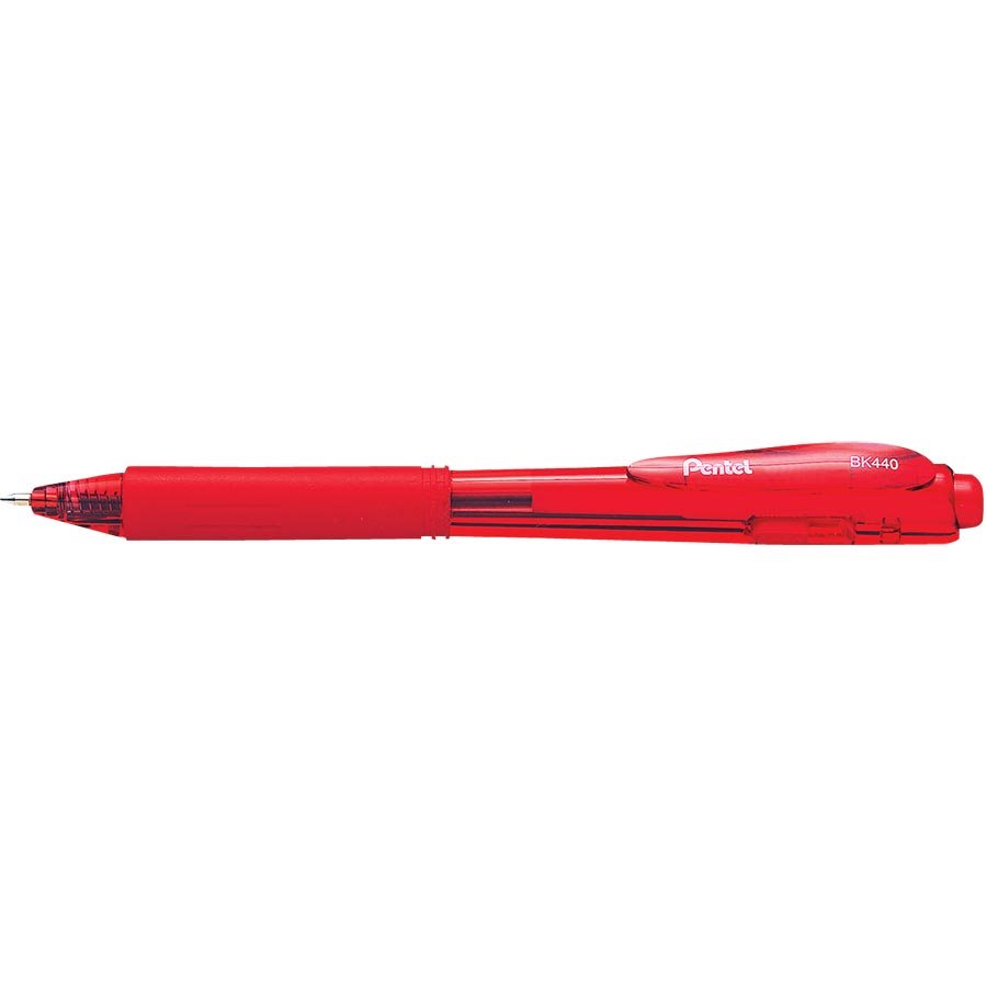 STYLO RÉTRACTABLE ROUGE MEDIUM - INSTRUMENTS D'ECRITURE - PENTEL DU CANADA LTEE