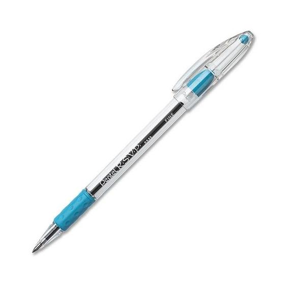 STYLO À BILLE R.S.V.P. BLEU CIEL - INSTRUMENTS D'ECRITURE - PENTEL DU CANADA LTEE