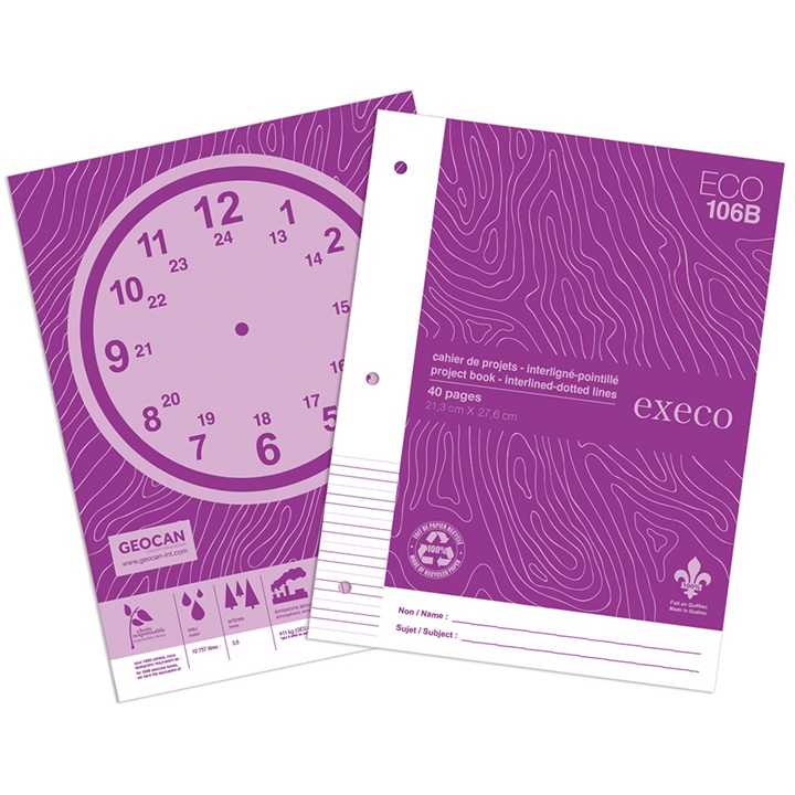 Cahier de projets GEO ECO 106B - SCOLAIRE - GEOCAN
