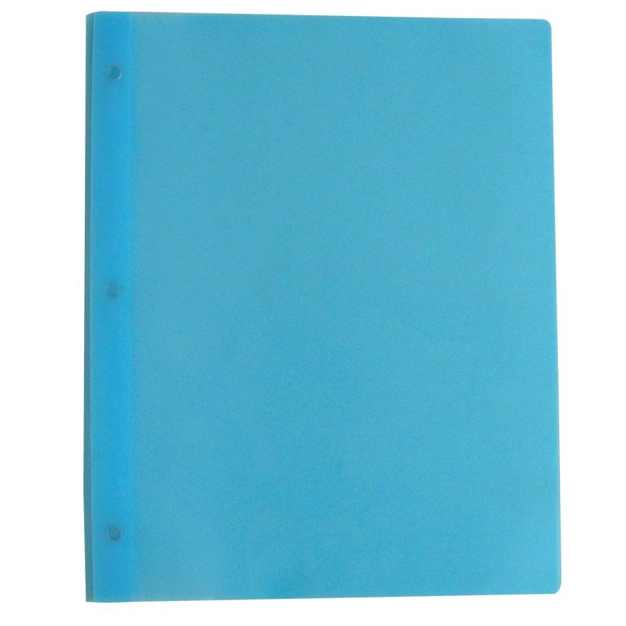 Duo-tang trois attaches en Poly Bleu - - WINNABLE
