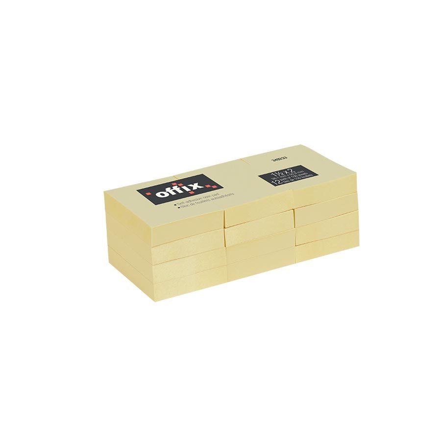 BLOC OFFIX 1.5X2 JAUNE - ETIQUETTES & ADHESIFS - OFFIX