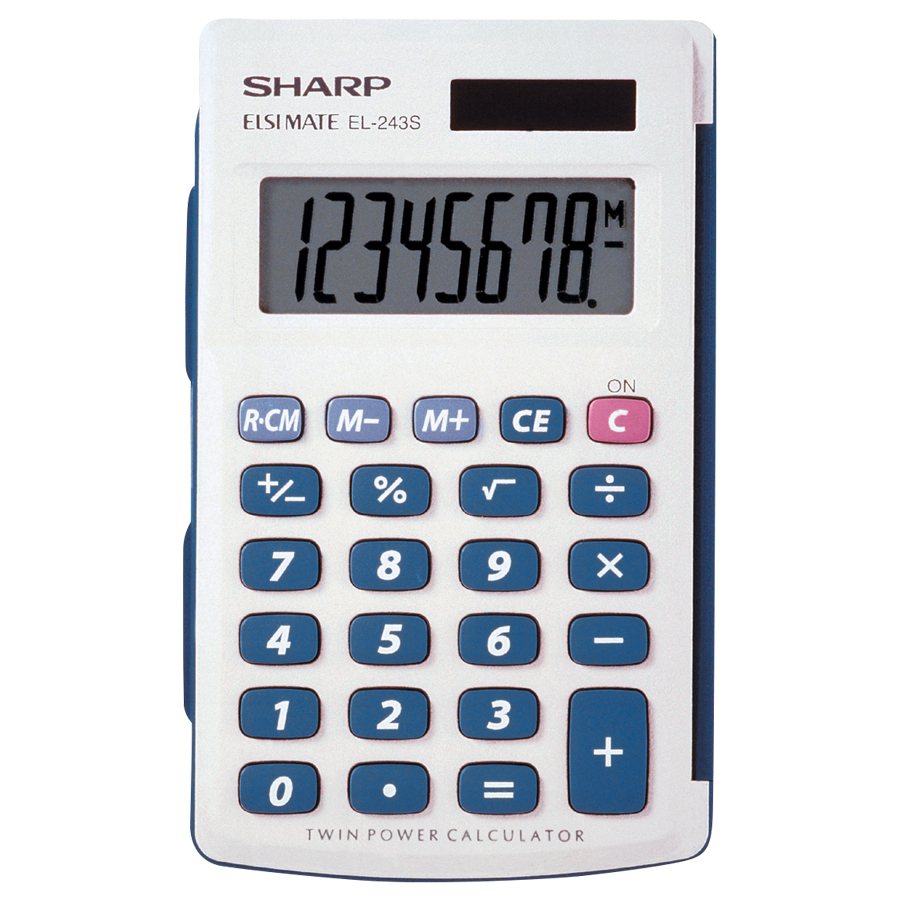 Calculatrice de poche EL-243 - SCOLAIRE - SHARP