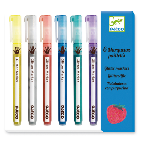 6 MARQUEURS PAILLETES - DESSIN & BRICOLAGE - DJECO