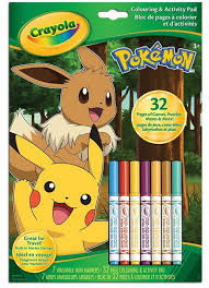 Crayola - Bloc a colorier, Pokémon - DESSIN & COLORIAGE - CRAYOLA