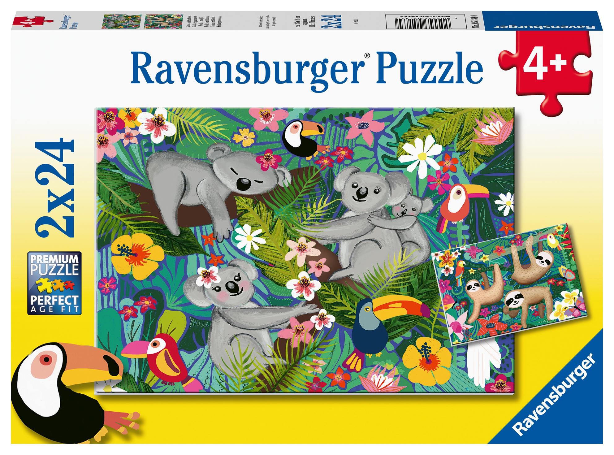 CASSE-TETE 2X24 KOALAS ET PARESSEUX - 24 PIÈCES - RAVENSBURGER