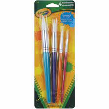 ENS. DE 4 PINCEAUX RONDS - DIVERS - CRAYOLA