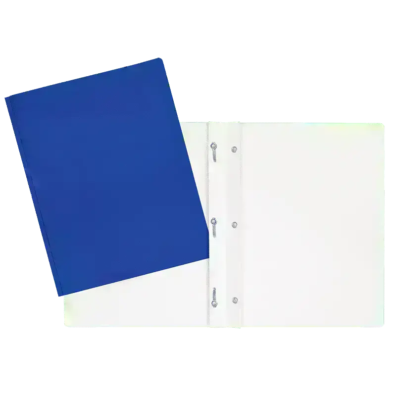 DUO TANG EN CARTON LAMINÉ BLEU FONCE - - GEOCAN