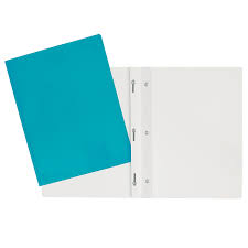 DUO-TANG EN CARTON LAMINÉ TURQUOISE - - GEOCAN