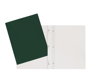 DUO-TANG EN CARTON LAMINÉ VERT FONCÉ - - GEOCAN
