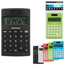 Mini calculatrice 8 chiffres - SCOLAIRE - MERANGUE