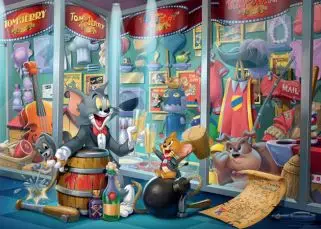 Ravensburger - Tom & Jerry Temple, 1000 - 1000 PIÈCES - RAVENSBURGER