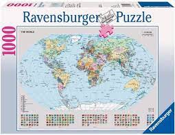 Ravensburger - Carte du monde politique - 1000 PIÈCES - RAVENSBURGER