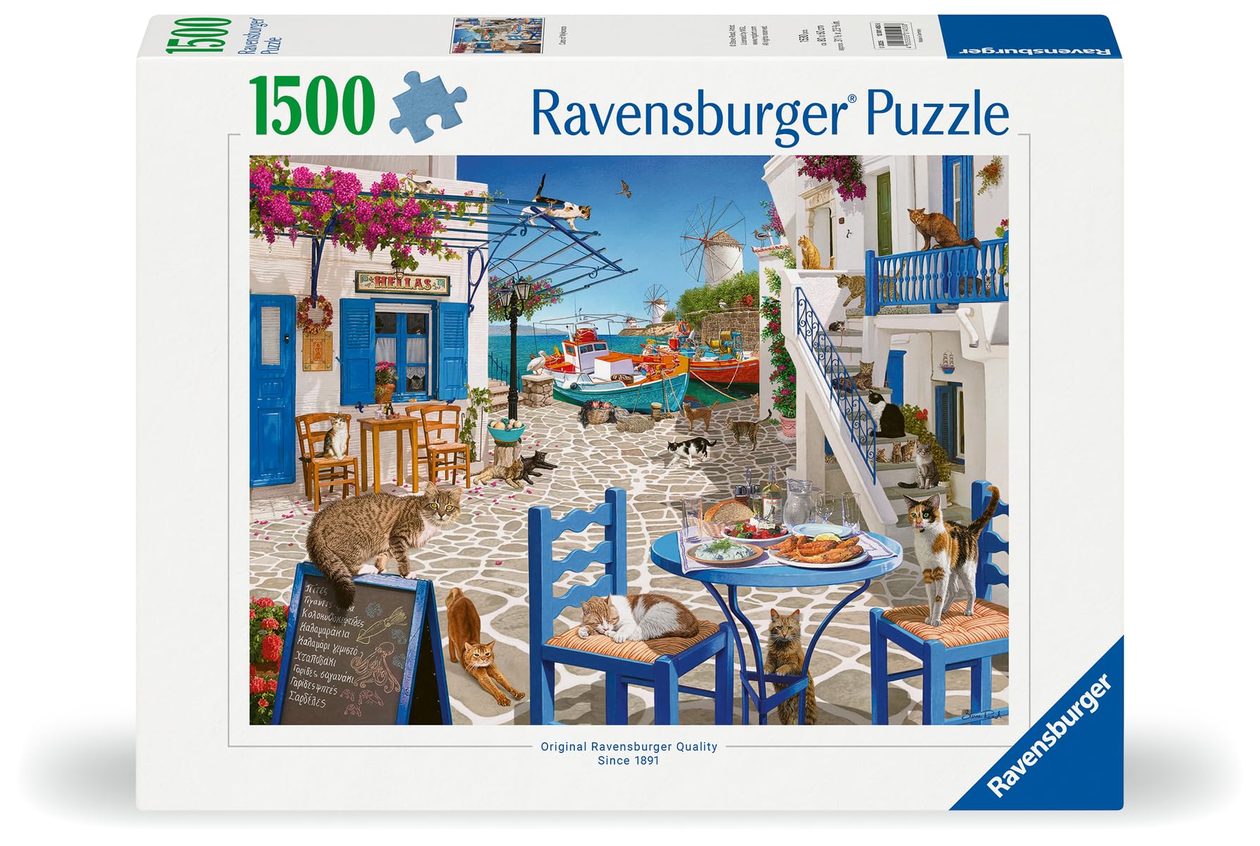 Ravensburger - Les chats de Mykonos, - 1500 PIÈCES - RAVENSBURGER