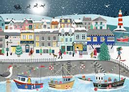 Ravensburger - Noël sur la côte, 1000 pc - 1000 PIÈCES - RAVENSBURGER