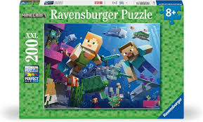Ravensburger - Minecraft aquatique, 200 - 200 PIÈCES XXL - RAVENSBURGER