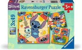 Ravensburger - Disney Stich, 3x49 - 49 PIÈCES - RAVENSBURGER