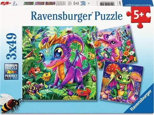 Ravensburger - Bébés dragons de jardin - 49 PIÈCES - RAVENSBURGER