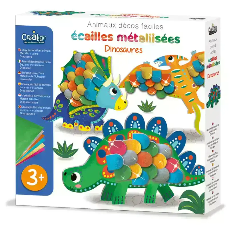 ÉCAILLES MÉTALLISÉES DINOSAURES - PROJET DE BRICOLAGE - CREALIGN