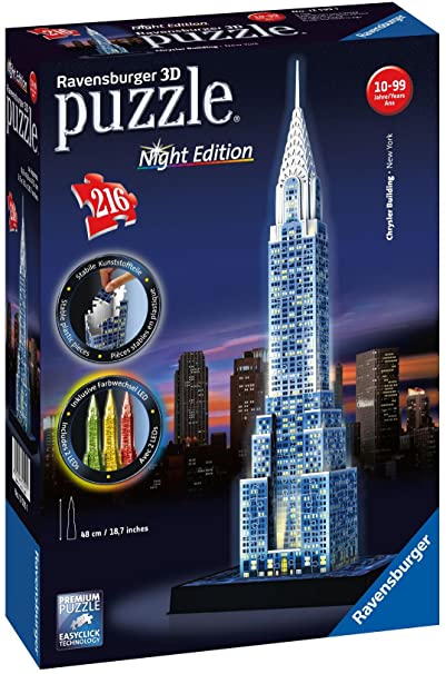 CASSE-TÊTE 3D 216 CHRYSLER BUILDING NUIT - CASSE-TÊTE ADULTES - RAVENSBURGER