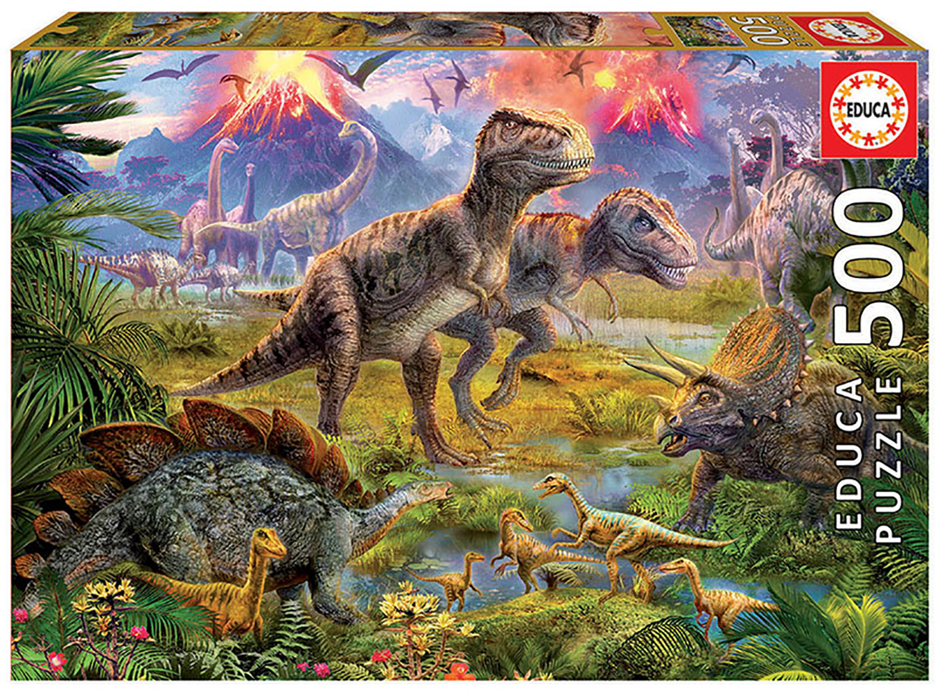 Educa - Rencontre entre dinosaures, 500 - 999 PIECES ET MOINS - educa