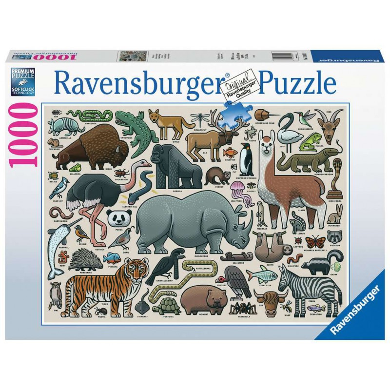 RAVENSBURGER 1000 ANIMAUX SAUVAGES - 1000 PIÈCES - RAVENSBURGER