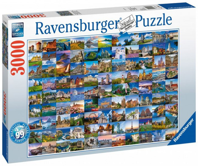 CASSE-TÊTE 3000 99 ENDROITS D'EUROPE - CASSE-TÊTE ADULTES - RAVENSBURGER