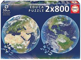 CASSE-TÊTE 2X800 PLANÈTE TERRE - 750 PIÈCES - educa