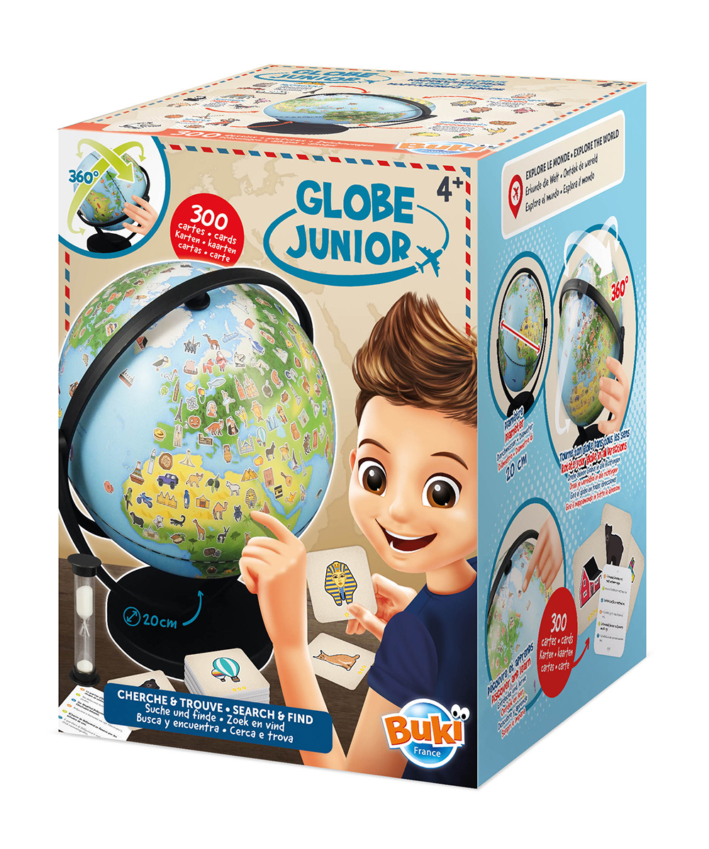 Buki - Globe Jr. Cherche et trouve - JEUX DE SCIENCE - Buki France