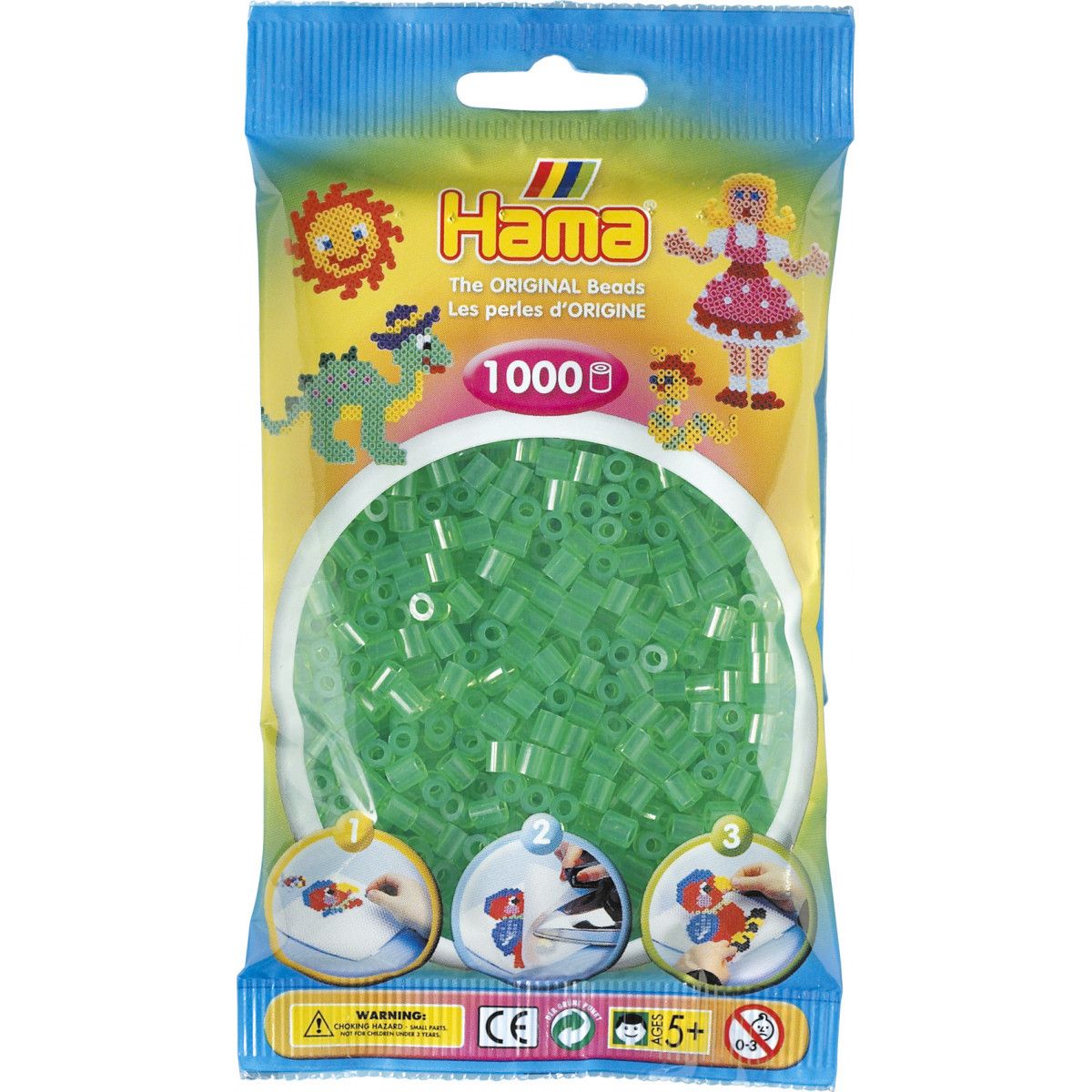 HAMA 1000 PERLES VERTE TRANSLUCIDES - MATÉRIEL & ACCESSOIRES - HAMA