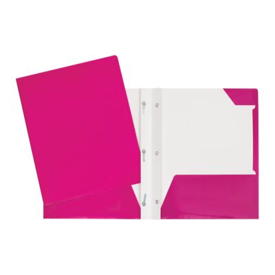 DUO-TANG À POCHETTES EN CARTON ROSE - RELIURES & PRESENTATION - GEOCAN