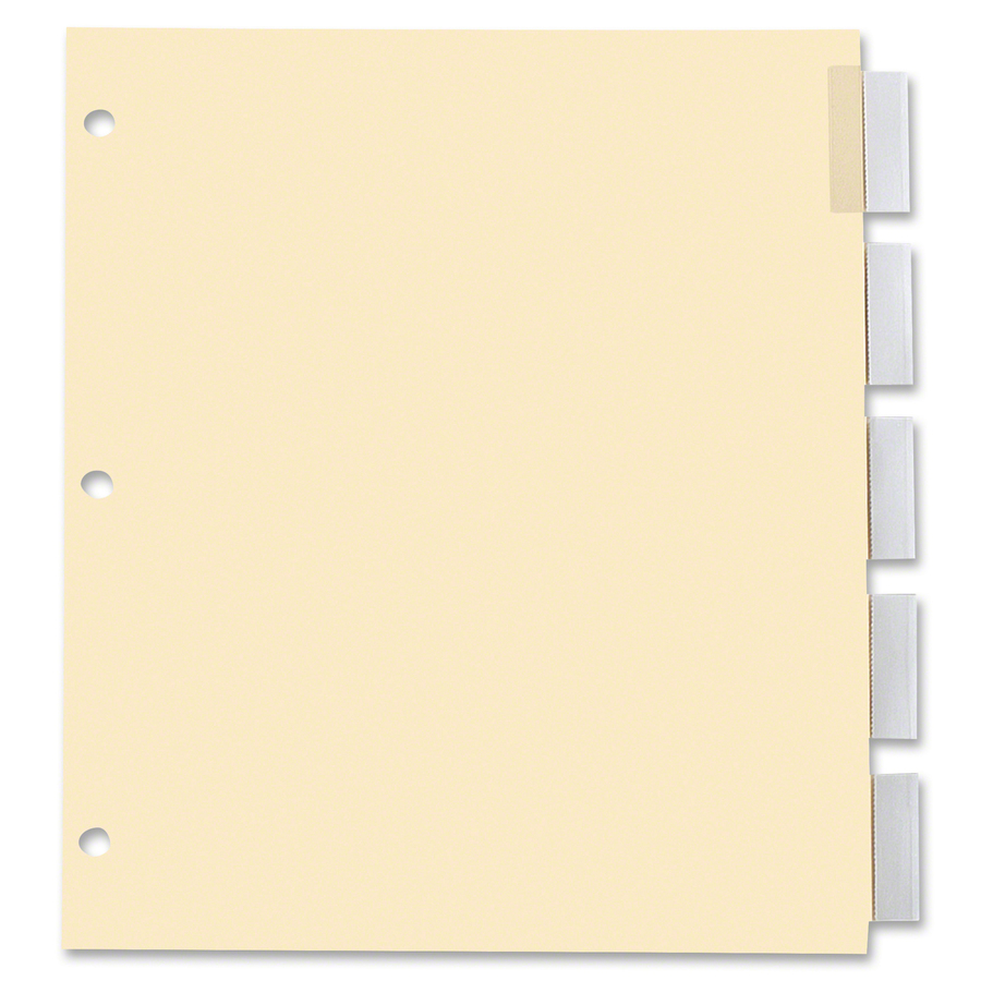 INDEX ( 5 ) 3 TROUS LETTRE CLAIR - RELIURES & PRESENTATION - MICROSOFT