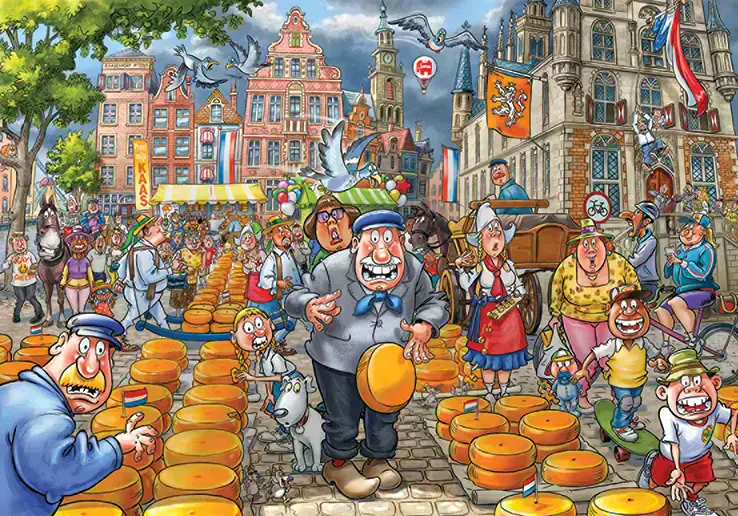 JUMBO WASGIJ ORIGINAL #38 FONDU FROMAGE - 1000 PIÈCES - JUMBO