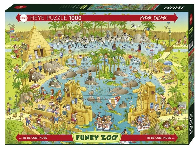 HEYE - FUNKY ZOO HABITAT DU NIL, 1000 - CASSE-TÊTE ADULTES - HEYE