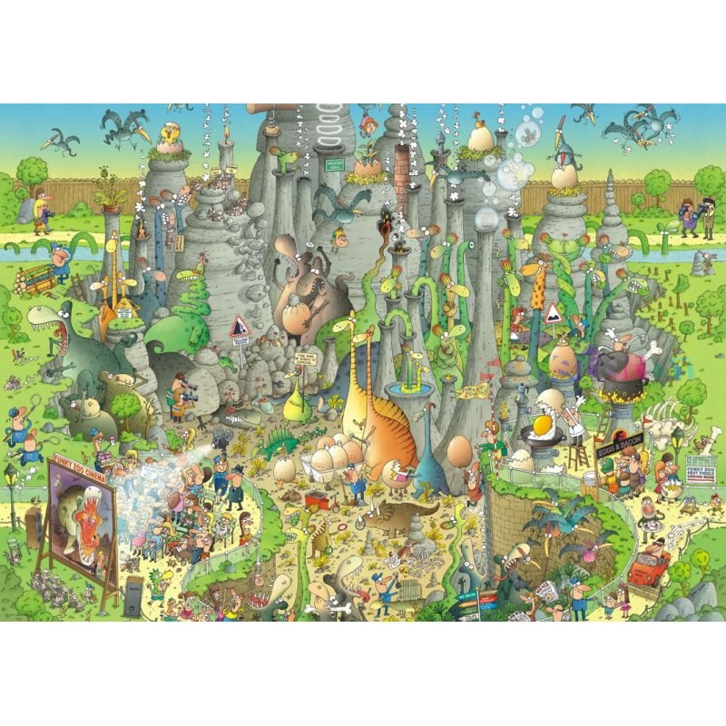 HEYE 1000 FUNKY ZOO JURASSIC HAB - 1000 PIÈCES - HEYE